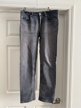 A.P.C. Men's Gray Straight Jeans
